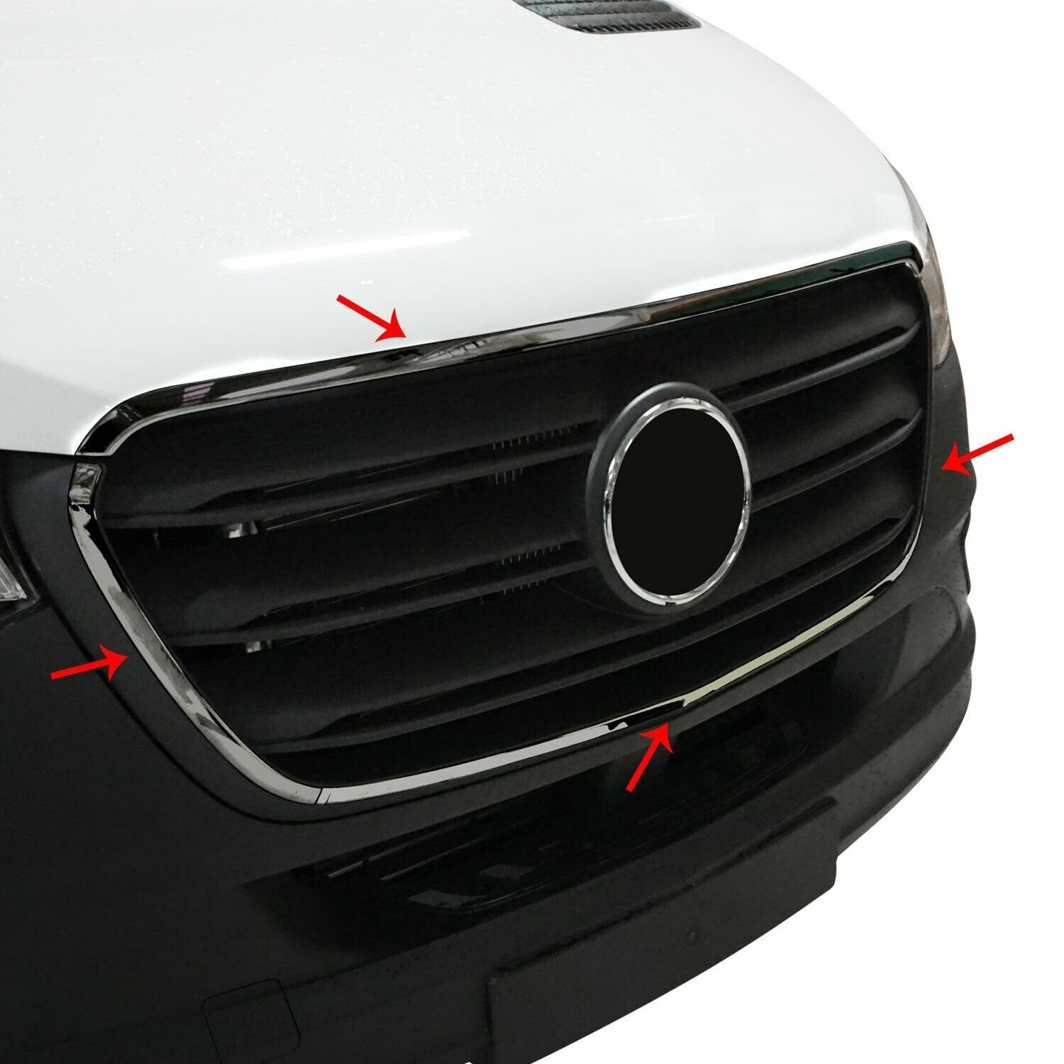 Fits Mercedes Sprinter 2019-2021 Chrome Front Grill Frame Trim Stainless Steel
